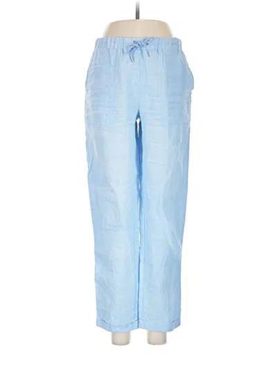 Pre-owned Saks Fifth Avenue Linen Pants In Blue