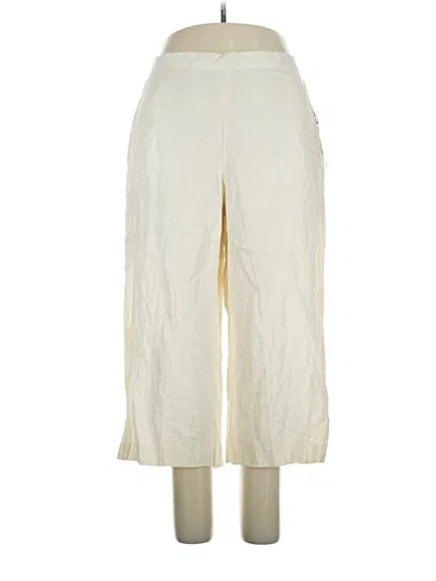 Pre-owned Saks Fifth Avenue Linen Pants In Ivory