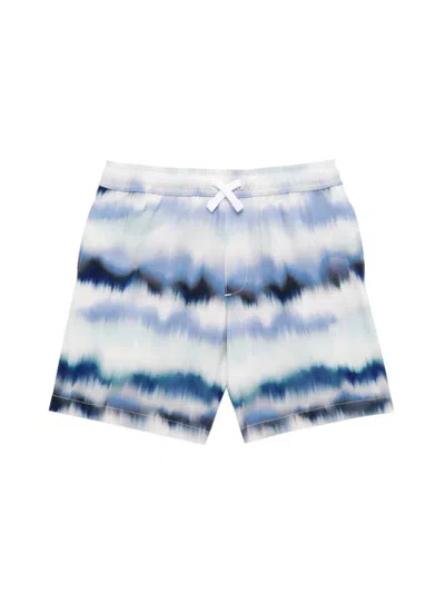 Saks Fifth Avenue Kids' Little Boy's Blur Stripe Swim Trunks In Seafoam