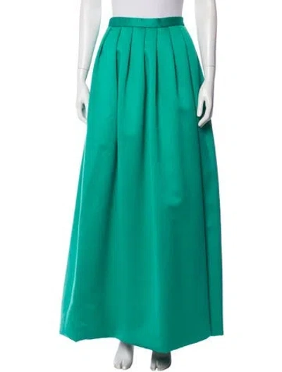 Pre-owned Saks Fifth Avenue Long Skirt In Green