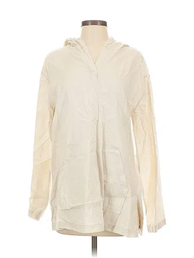 Pre-owned Saks Fifth Avenue Long Sleeve Blouse In White