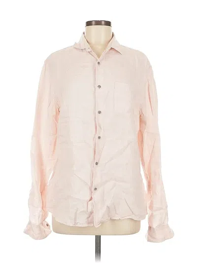 Pre-owned Saks Fifth Avenue Long Sleeve Button Down Shirt In Pink