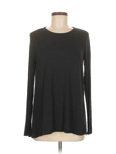 Pre-owned Saks Fifth Avenue Long Sleeve T-shirt In Black