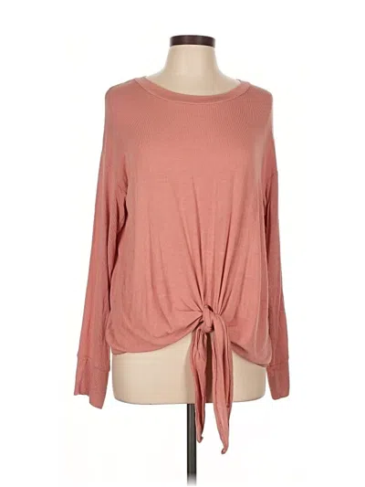 Pre-owned Saks Fifth Avenue Long Sleeve T-shirt In Pink
