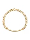SAKS FIFTH AVENUE MADE IN ITALY MEN'S 14K YELLOW GOLD BAR CHAIN BRACELET