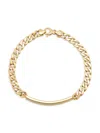 Saks Fifth Avenue Made In Italy Men's 14k Yellow Gold Bar Chain Bracelet In Yellow Gold
