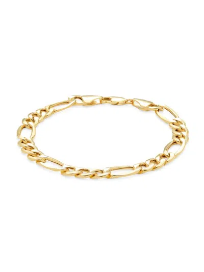 Saks Fifth Avenue Made In Italy Men's 14k Yellow Gold Figaro Chain Bracelet