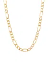 SAKS FIFTH AVENUE MADE IN ITALY MEN'S 14K YELLOW GOLD FIGARO CHAIN NECKLACE