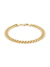 Saks Fifth Avenue Made In Italy Men's 14k Yellow Gold Miami Curb Chain Bracelet In Yellow Gold