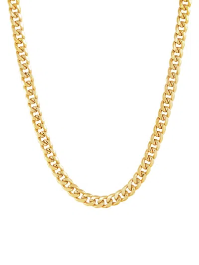 Saks Fifth Avenue Made In Italy Men's 14k Yellow Gold Miami Curb Chain Necklace