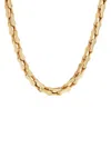 Saks Fifth Avenue Made In Italy Men's 14k Yellow Gold Railroad Chain Necklace/22" In Yellow Gold