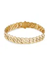 SAKS FIFTH AVENUE MADE IN ITALY MEN'S 14K YELLOW GOLD TIGHT CURB CHAIN BRACELET