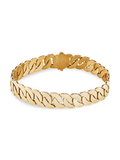 Saks Fifth Avenue Made In Italy Men's 14k Yellow Gold Tight Curb Chain Bracelet