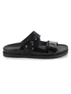 SAKS FIFTH AVENUE MADE IN ITALY MEN'S DUAL BUCKLE LEATHER SANDALS