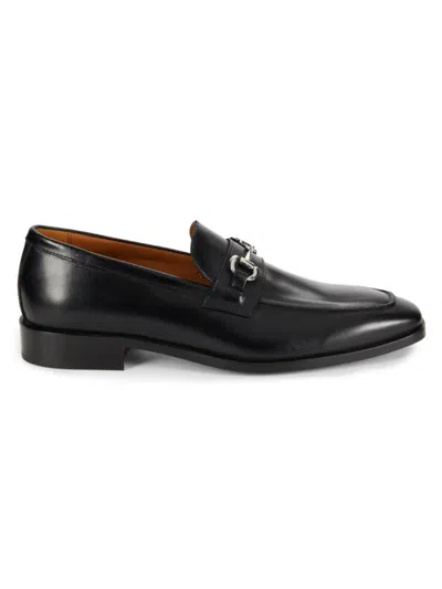 Saks Fifth Avenue Made In Italy Men's Leather Bit Loafers In Black