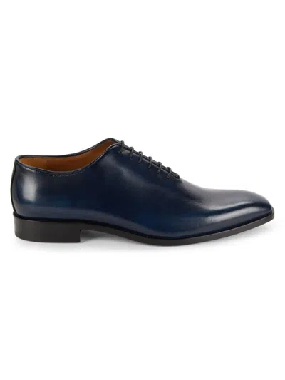 Saks Fifth Avenue Made In Italy Men's Leather Wholecut Oxfords In Navy