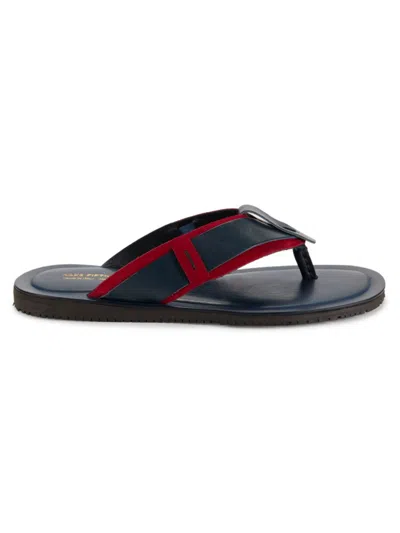 Saks Fifth Avenue Made In Italy Men's Open Toe Flip Flops In Navy