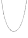 SAKS FIFTH AVENUE MADE IN ITALY MEN'S STERLING SILVER OVAL BOX CHAIN NECKLACE