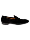 Saks Fifth Avenue Made In Italy Men's Suede Penny Loafers In Black