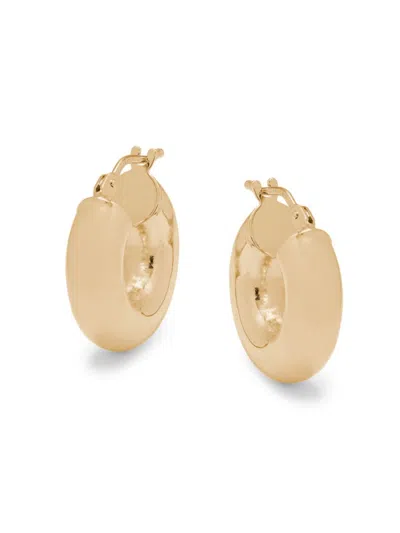 Saks Fifth Avenue Made In Italy Saks Fifth Avenue Women's 14k Yellow Gold Huggie Hoop Earrings