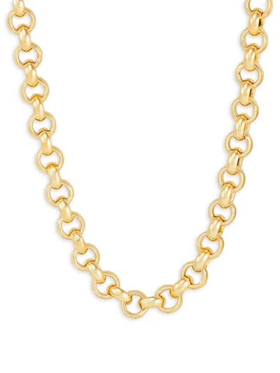 Saks Fifth Avenue Made In Italy Women's 14k Goldplated Sterling Silver 17" Rolo Chain Necklace