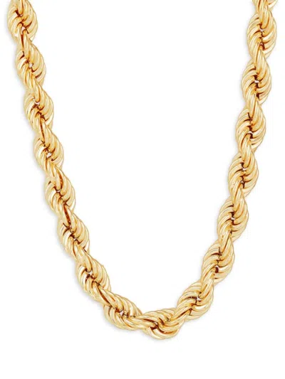 Saks Fifth Avenue Made In Italy Women's 14k Goldplated Sterling Silver 17" Rope Chain Necklace