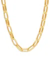 SAKS FIFTH AVENUE MADE IN ITALY WOMEN'S 14K GOLDPLATED STERLING SILVER 17.5" PAPERCLIP CHAIN NECKLACE