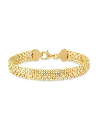 Saks Fifth Avenue Made In Italy Women's 14k Goldplated Sterling Silver Bismark Bracelet