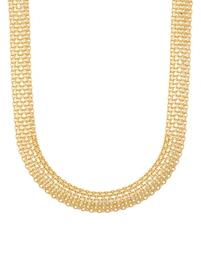 Saks Fifth Avenue Made In Italy Women's 14k Goldplated Sterling Silver Bismark Chain Necklace/17"