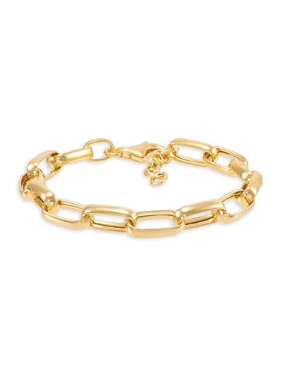 Saks Fifth Avenue Made In Italy Women's 14k Goldplated Sterling Silver Paperclip Chain Bracelet