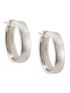 Saks Fifth Avenue Made In Italy Women's 14k White Gold Hoop Earrings In White Gold
