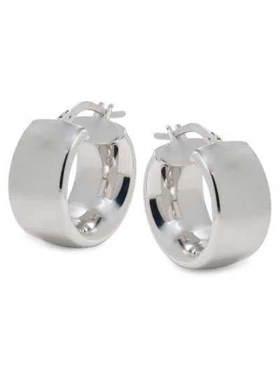 Saks Fifth Avenue Made In Italy Women's 14k White Gold Huggie Earrings