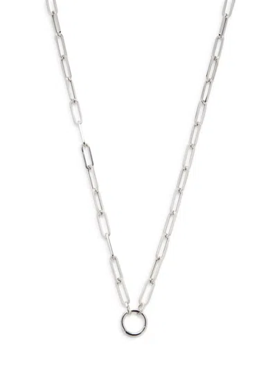 Saks Fifth Avenue Made In Italy Women's 14k White Gold Pendant Necklace