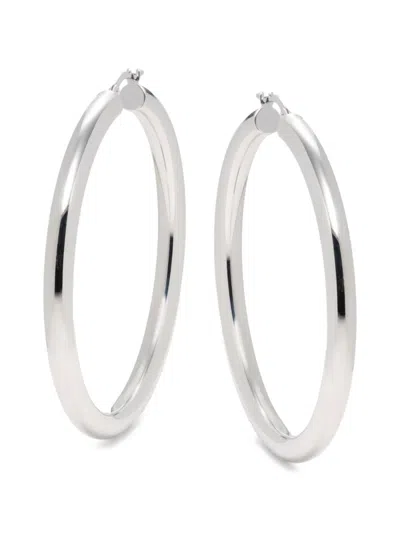 Saks Fifth Avenue Made In Italy Women's 14k White Gold Tube Hoop Earrings