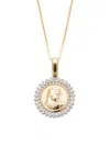 SAKS FIFTH AVENUE MADE IN ITALY WOMEN'S 14K YELLOW GOLD & 0.3 TCW DIAMOND PENDANT NECKLACE