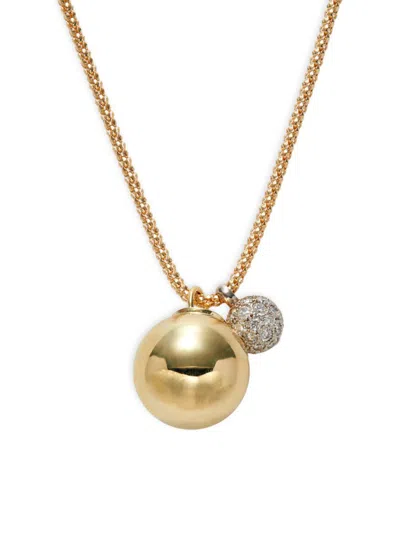 Saks Fifth Avenue Made In Italy Women's 14k Yellow Gold & 1.16 Tcw Diamond Necklace