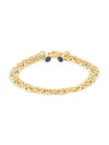 SAKS FIFTH AVENUE MADE IN ITALY WOMEN'S 14K YELLOW GOLD & BYZANTINE CHAIN BRACELET