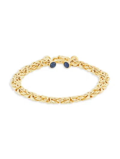 Saks Fifth Avenue Made In Italy Women's 14k Yellow Gold & Byzantine Chain Bracelet