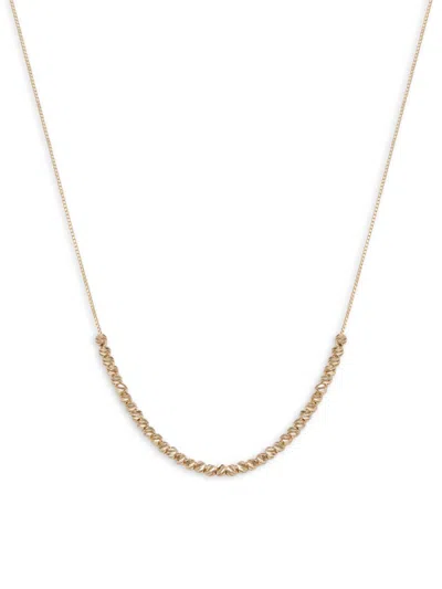 Saks Fifth Avenue Made In Italy Women's 14k Yellow Gold Ball Chain Necklace