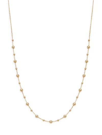 Saks Fifth Avenue Made In Italy Women's 14k Yellow Gold Ball Station Chain Necklace