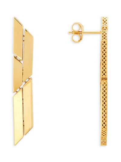 Saks Fifth Avenue Made In Italy Women's 14k Yellow Gold Bar Earrings