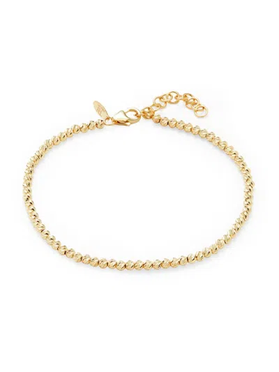 Saks Fifth Avenue Made In Italy Women's 14k Yellow Gold Beaded Bracelet