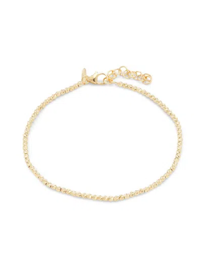 Saks Fifth Avenue Made In Italy Women's 14k Yellow Gold Beaded Bracelet