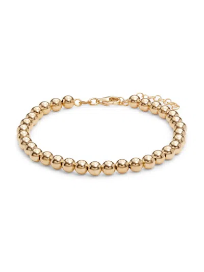 Saks Fifth Avenue Made In Italy Women's 14k Yellow Gold Beaded Bracelet