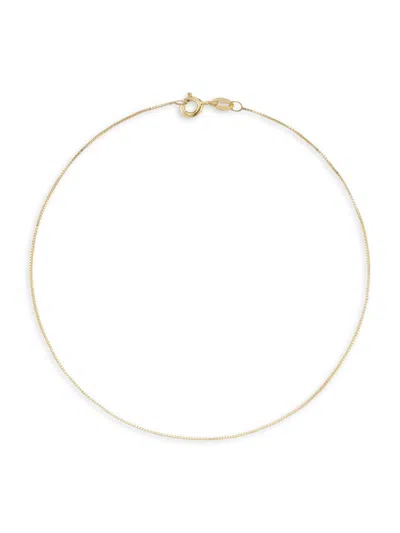 Saks Fifth Avenue Made In Italy Women's 14k Yellow Gold Box Chain Bracelet