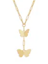 SAKS FIFTH AVENUE MADE IN ITALY WOMEN'S 14K YELLOW GOLD BUTTERFLY LARIAT NECKLACE