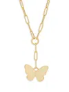 SAKS FIFTH AVENUE MADE IN ITALY WOMEN'S 14K YELLOW GOLD BUTTERFLY PENDANT NECKLACE