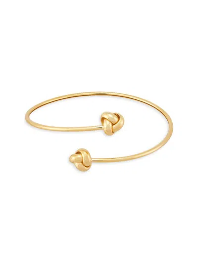 Saks Fifth Avenue Made In Italy Women's 14k Yellow Gold Bypass Knot Bangle Bracelet