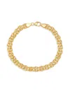 SAKS FIFTH AVENUE MADE IN ITALY WOMEN'S 14K YELLOW GOLD BYZANTINE CHAIN BRACELET