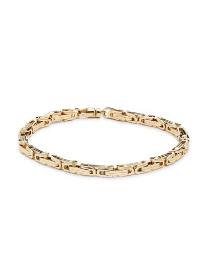 Saks Fifth Avenue Made In Italy Women's 14k Yellow Gold Byzantine Chain Bracelet